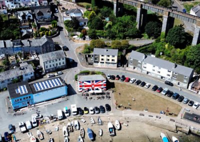 Saltash Waterside from above