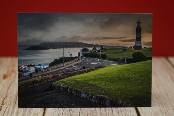 Plymouth Hoe in Devon on a Stormy Day - Blank Greetings Card and Envelope