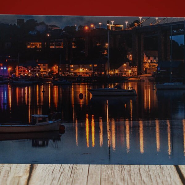 Greetings Card and Envelope - Saltash Waterfront at Night