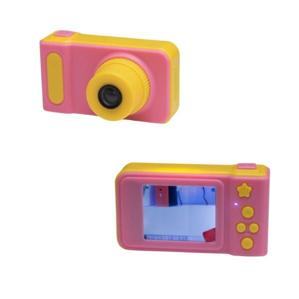 Pink and Yellow Kids Digital Camera - 5MP