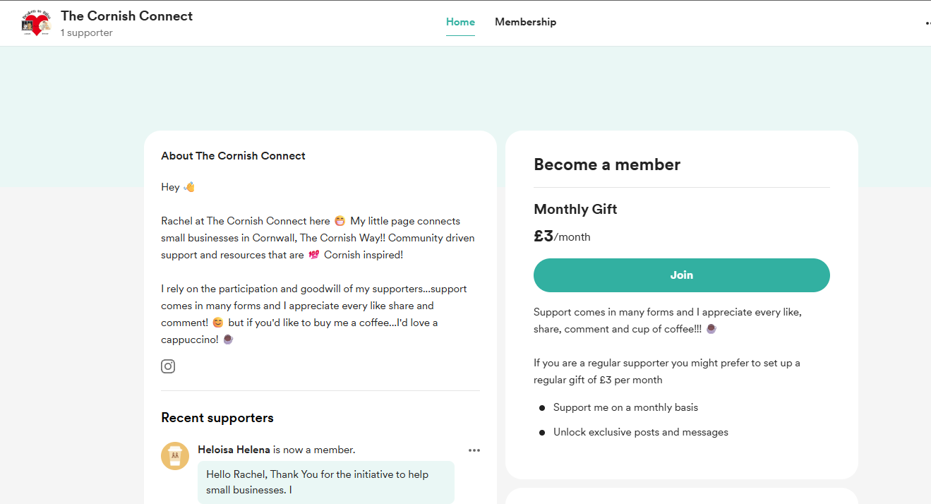 Cornish Connect is Not on ‘Buy me a coffee’